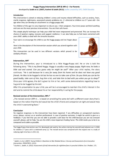 7. Huggy Puppy Intervention   for parents